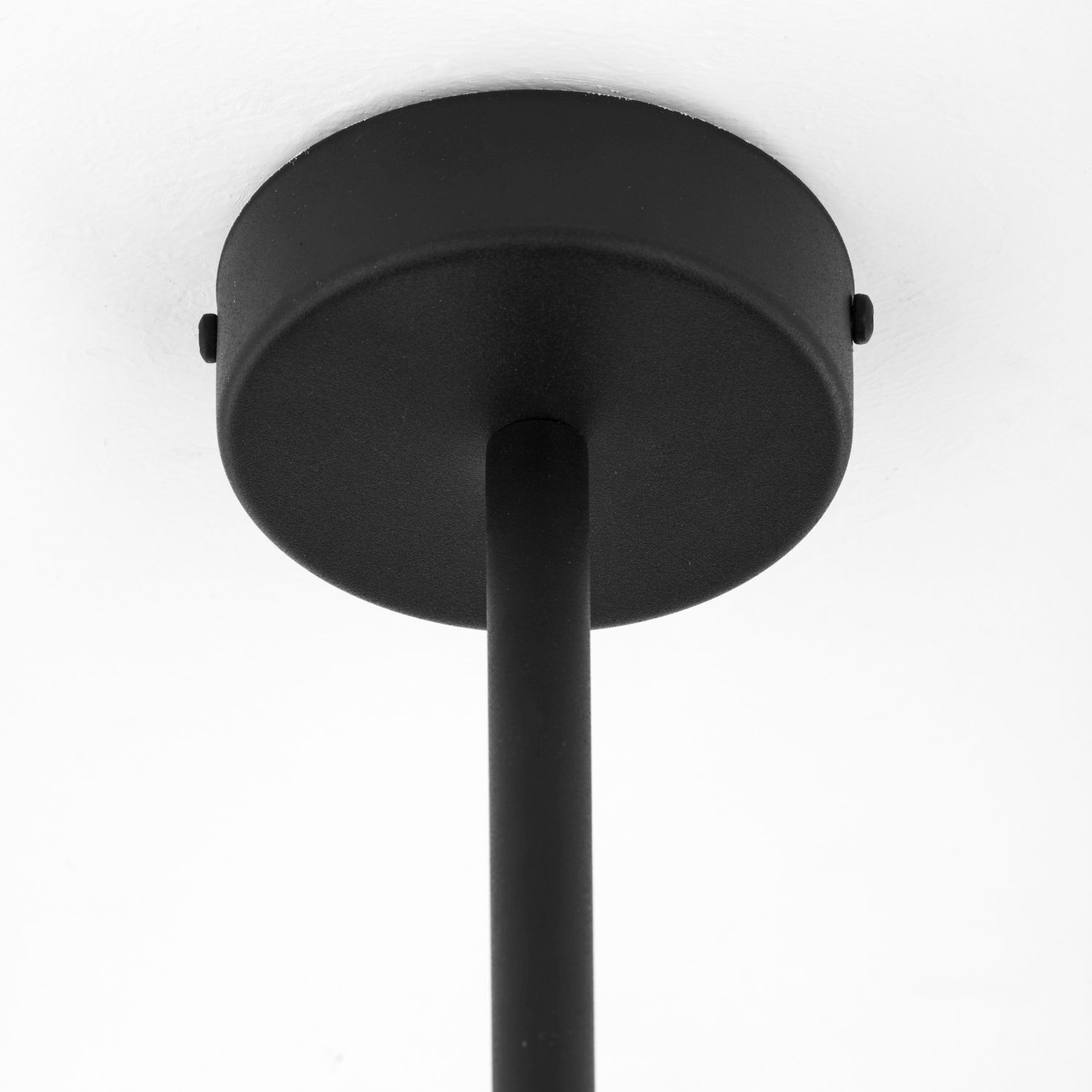 Plafonnier métal verre 100 cm noir chrome 8 flammes