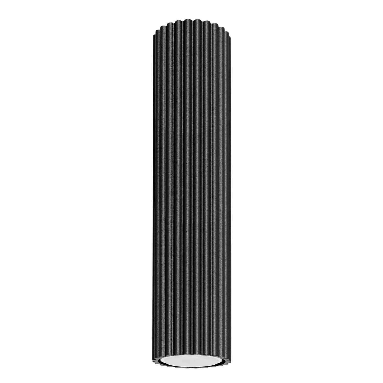 Spot Lampe plafond Noir Ø 6,5 cm H : 30 cm GU10 apparent