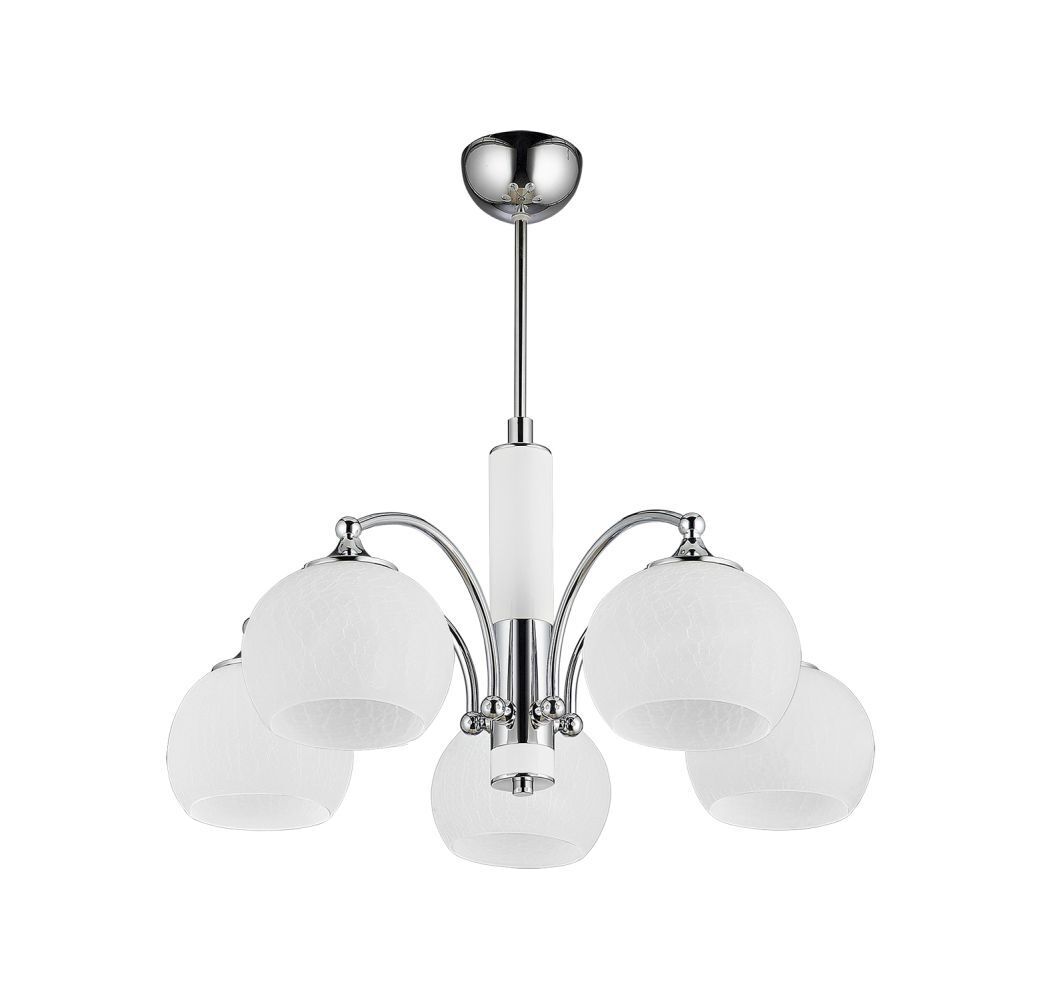 Lampe de plafond NABO chrome blanc Ø58cm verre salon