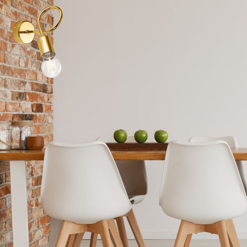Stylische Wandlampe MADALYNN Gold Metall Lampe