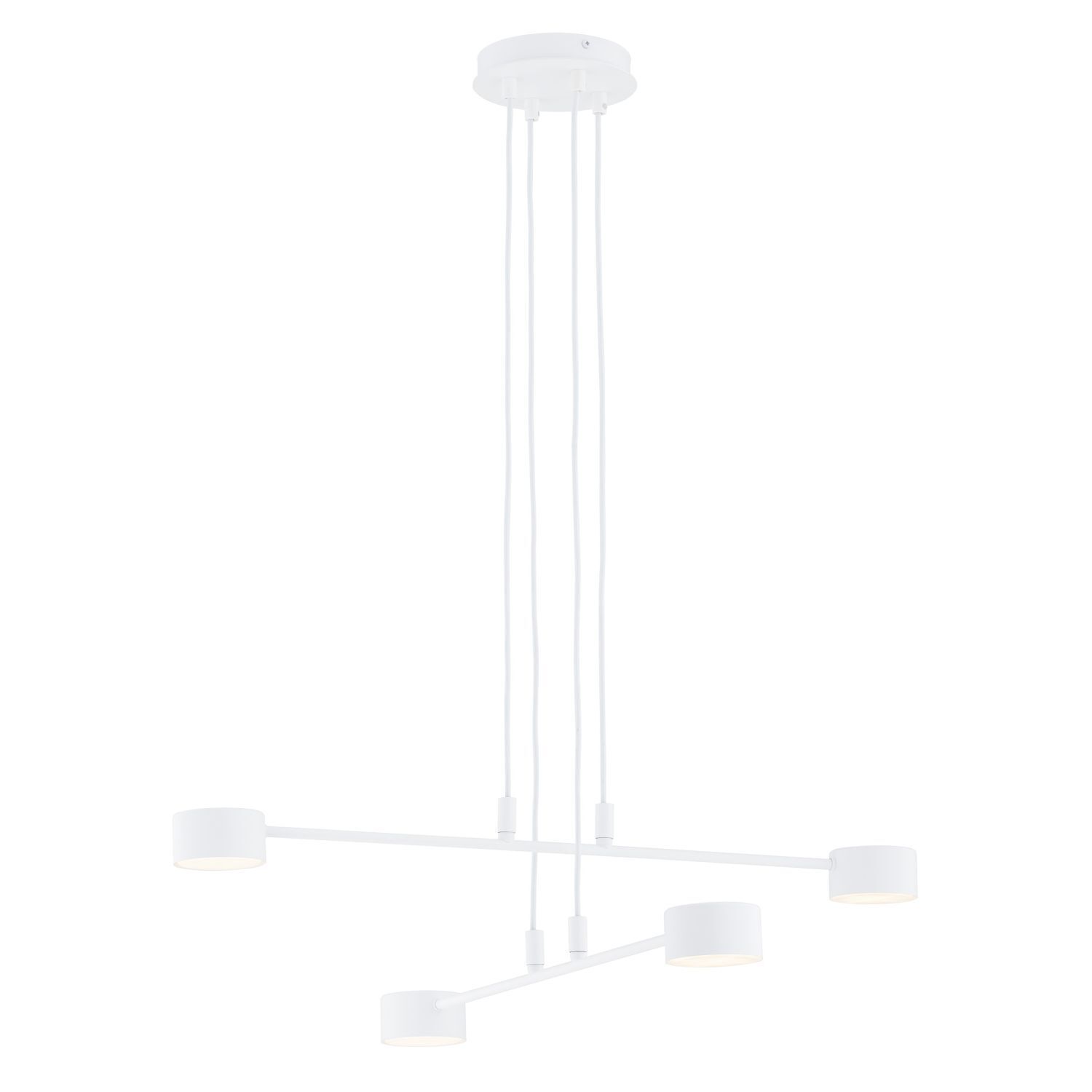Hängeleuchte Weiß B: 70 cm Metall verstellbar GX53 4-flammig