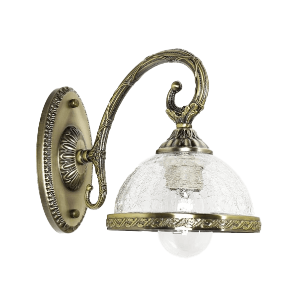 Wandleuchten Glas Wandleuchte, Brassiere, Bronze, Glaskugel, Wandlampe