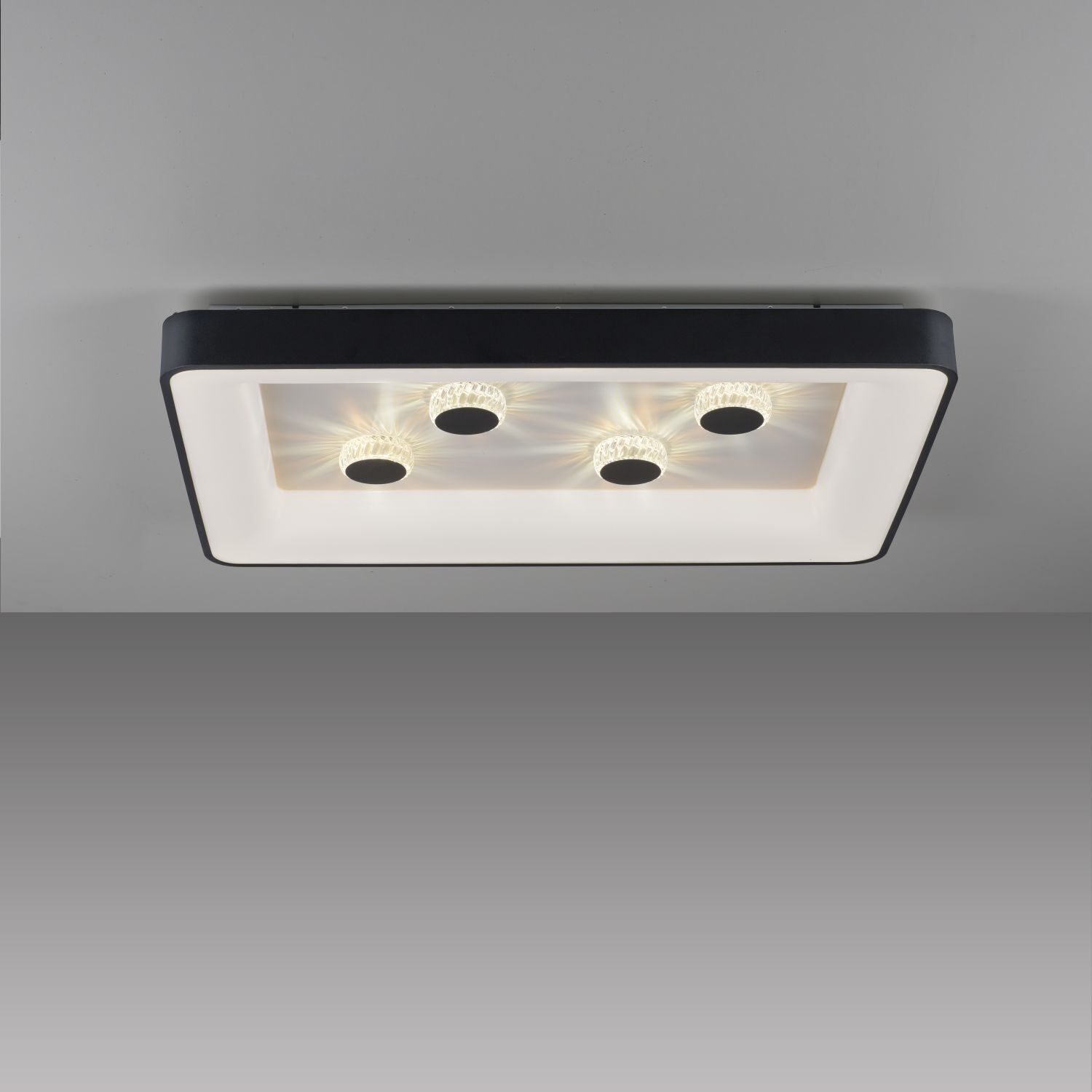 LED Deckenleuchte Schwarz 2700-5000 K 6295 lm dimmbar