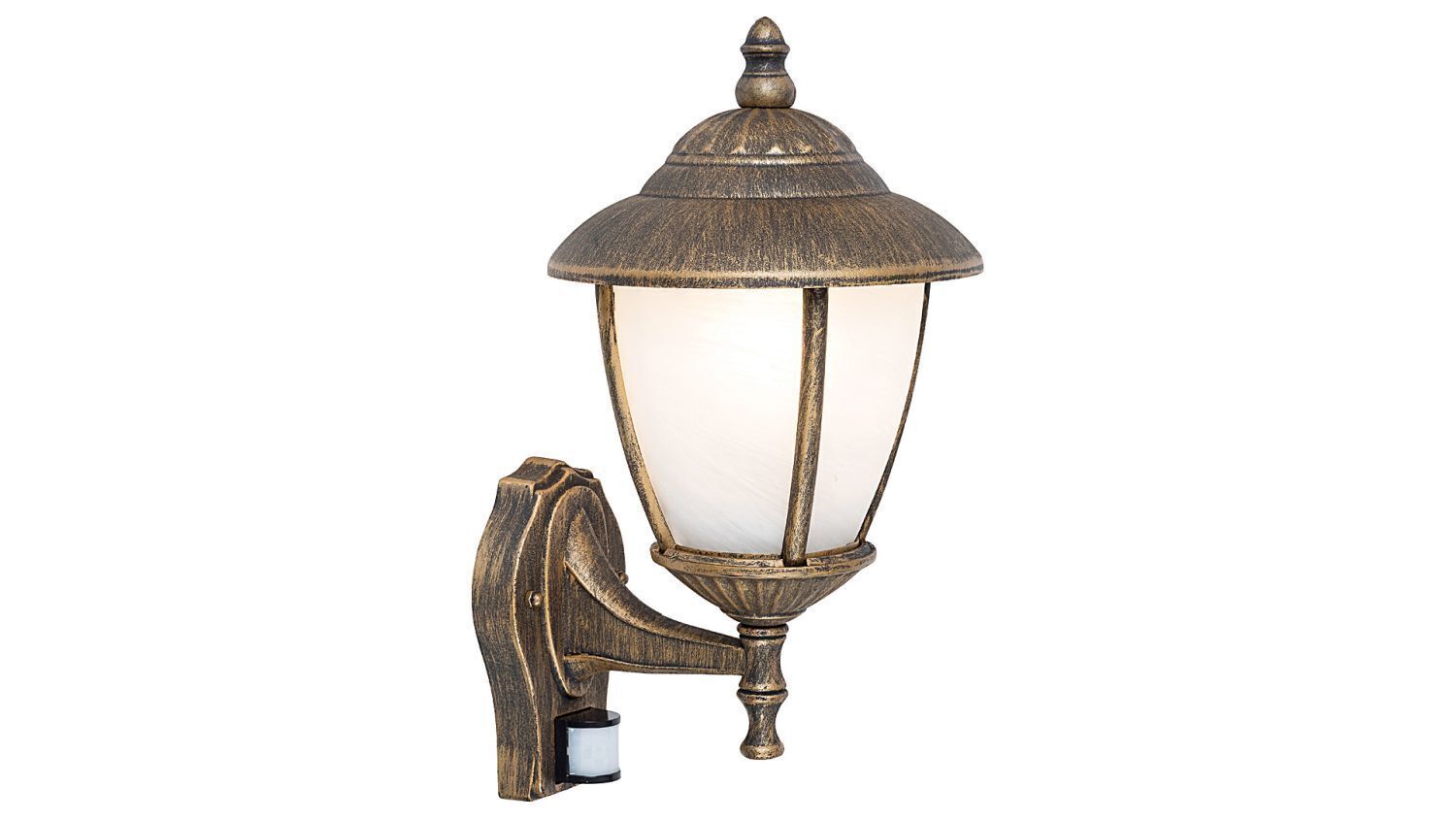 Wandlampe Außen mit Sensor Gold blendarm IP43 Hof Lampe, Bronze, Leuchte
