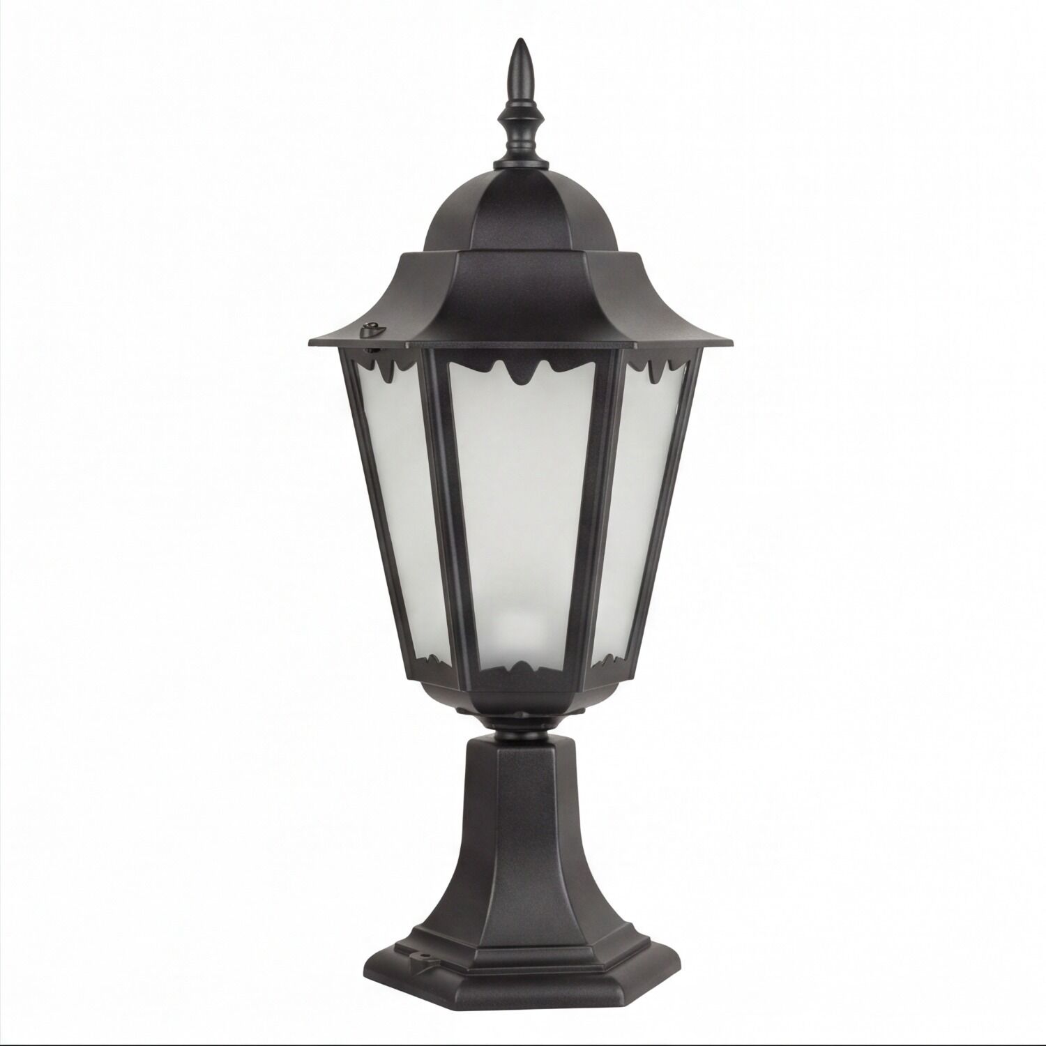 le51580-stehlampe-terrasse-garten-weg-aussen-metall-glas-klassisch-rustikal-e27-schwarz-04 Laterne, Gartenlaterne, Lampe, Standleuchte, Gusseisen-Optik
