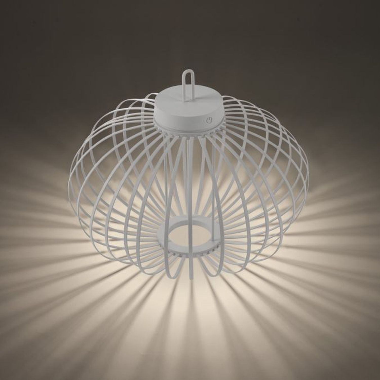 Lampe de table LED rechargeable IP44 blanche dimmable Touch 37 cm 2 W Lampe