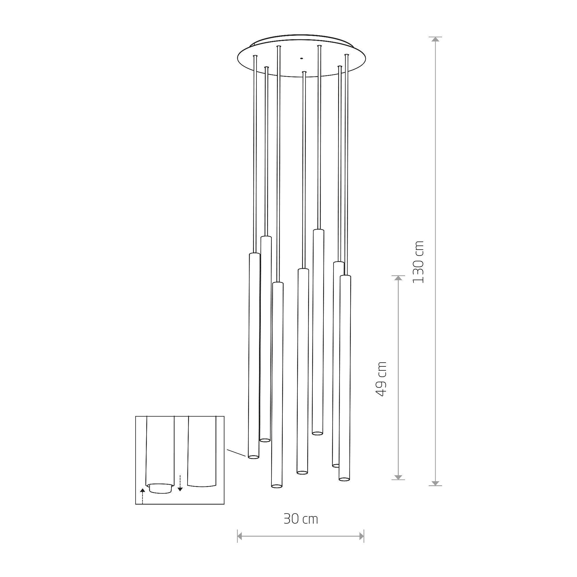hängelampe, pendellampe, dekorlampe, edelstahl, mehrfachpendel
