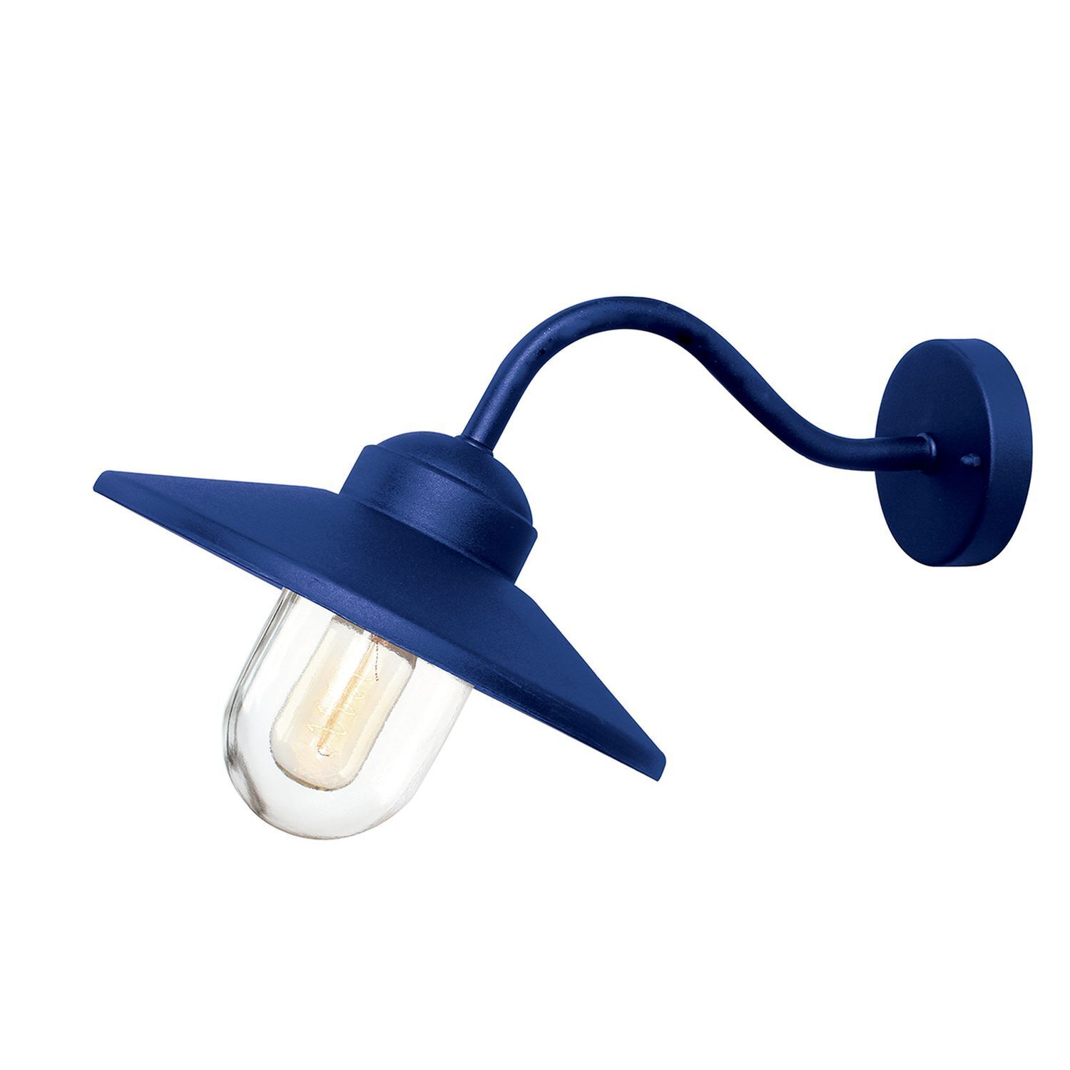 Lampe d'extérieur bleu acier inoxydable verre E27 IP44 mur KARISE Beleuchtung, Lampe, Leuchte