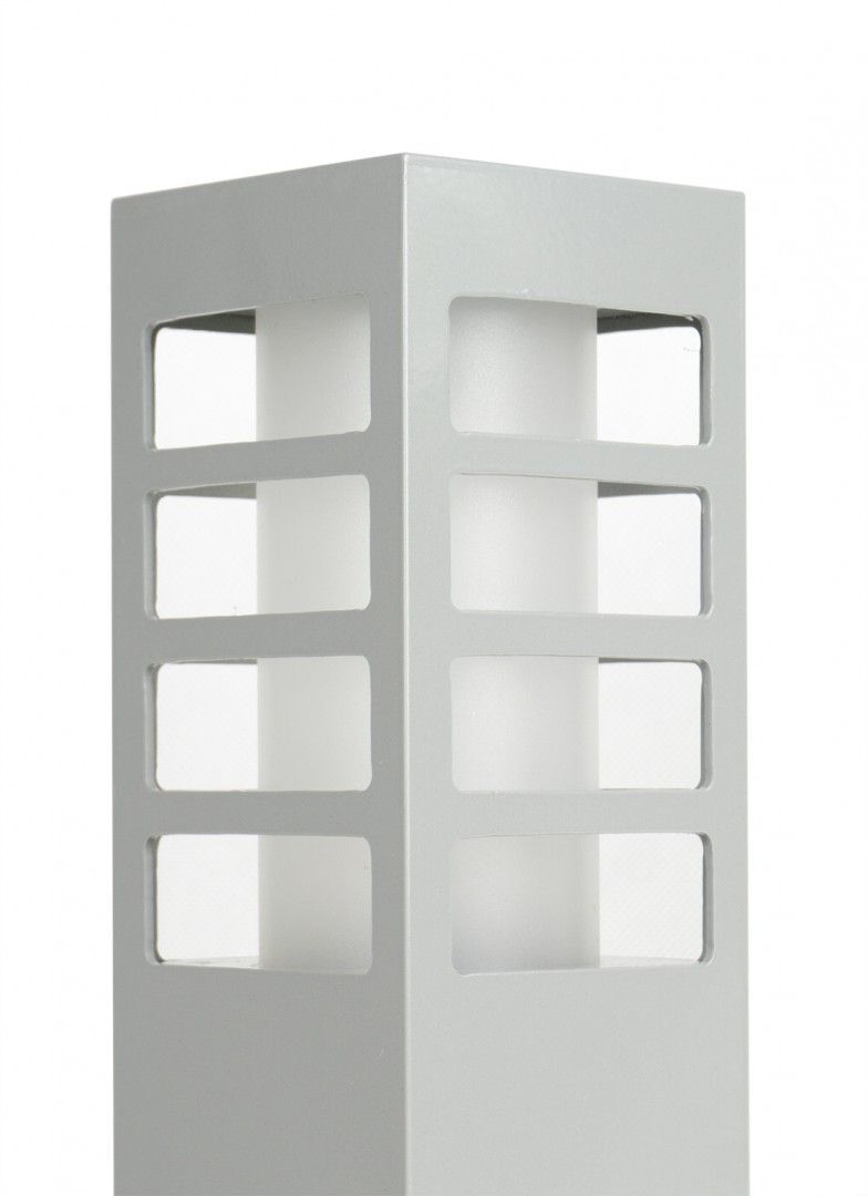 Applique murale argentée H:25cm petite carrée E27