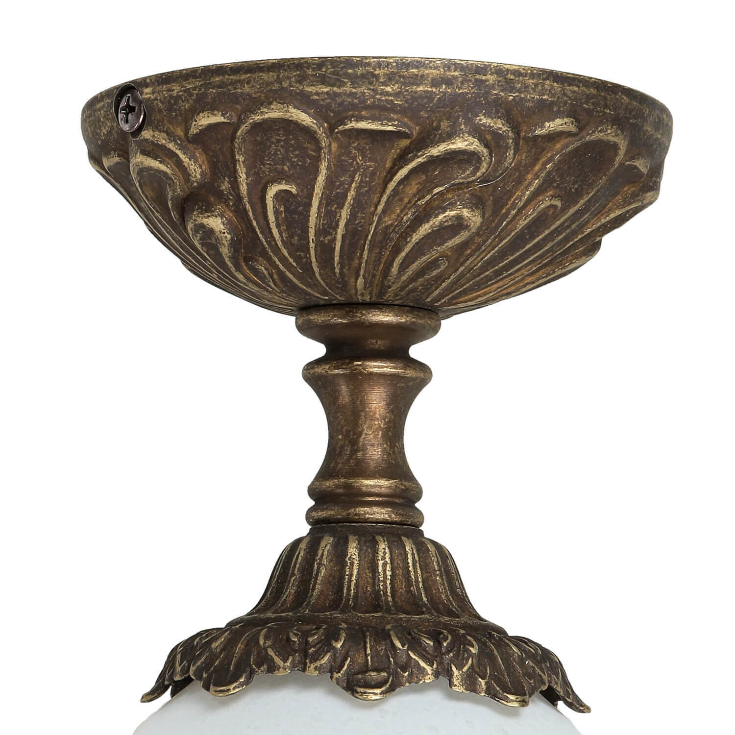 Lampe de plafond laiton verre Art Nouveau artisanat noble Bronze, Glas, Kelch