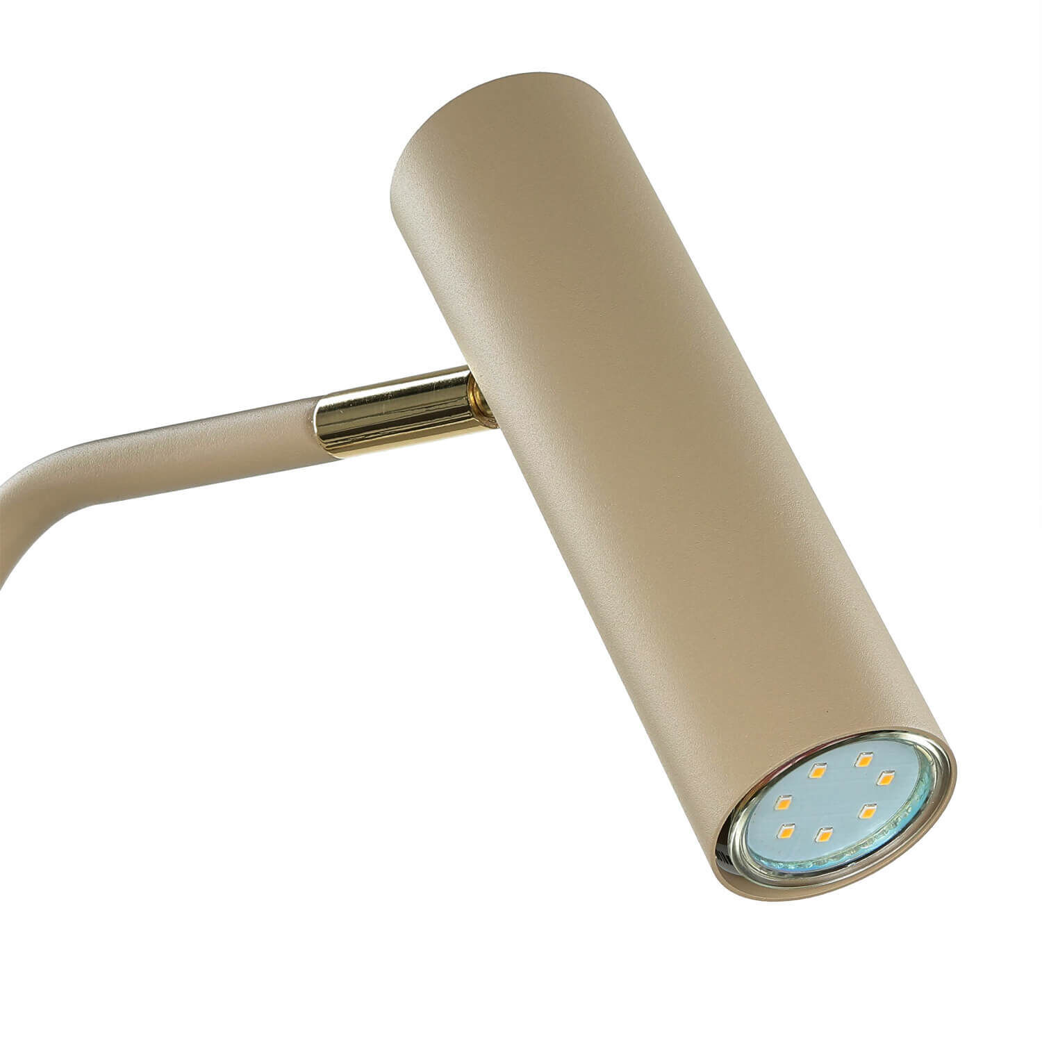 Stehlampe Metall GU10 verstellbar 159 cm in Beige Gold Lampe, Beleuchtung, Rauchrohr