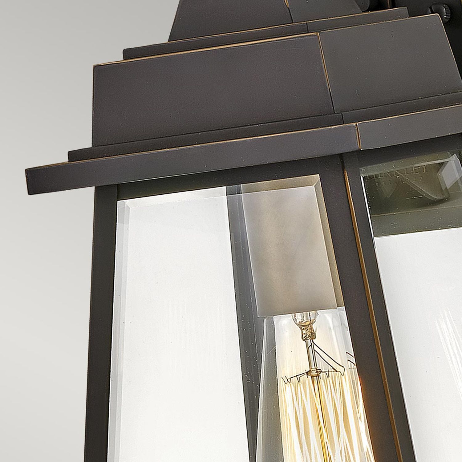 Applique extérieure H : 48,8 cm IP44 E27 en bronze Jardin