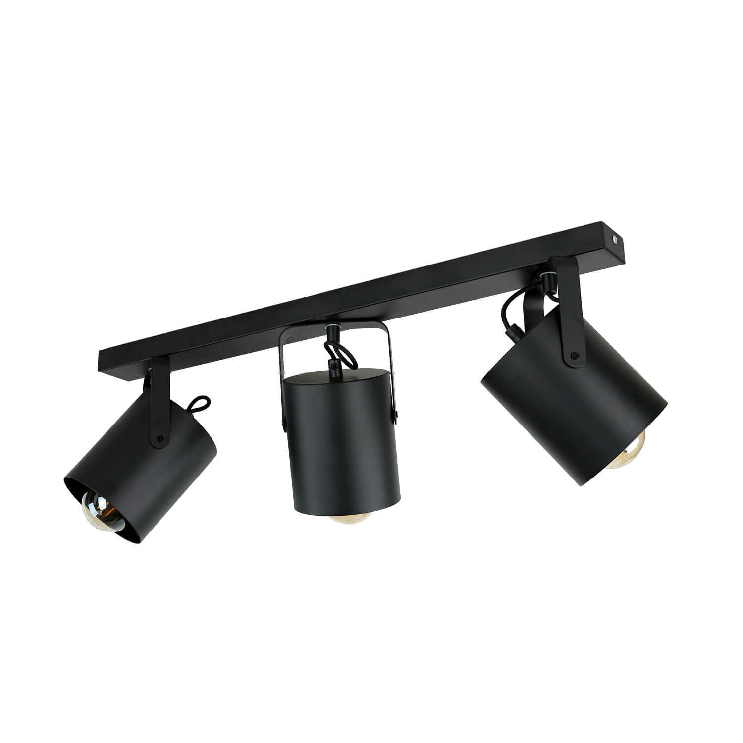 Deckenstrahler Schwarz 3 flmg E27 Beleuchtung