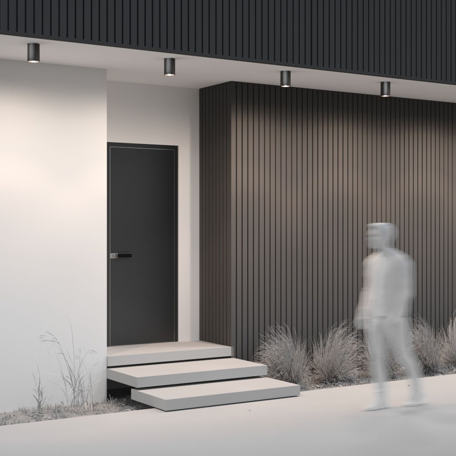 Drinnen, Innenarchitektur, Lampe, Holzpaneele, Tür