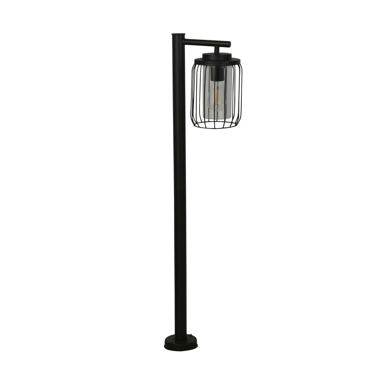 Luminaire de chemin résistant aux intempéries Aluminium IP44 E27 Noir Lampe