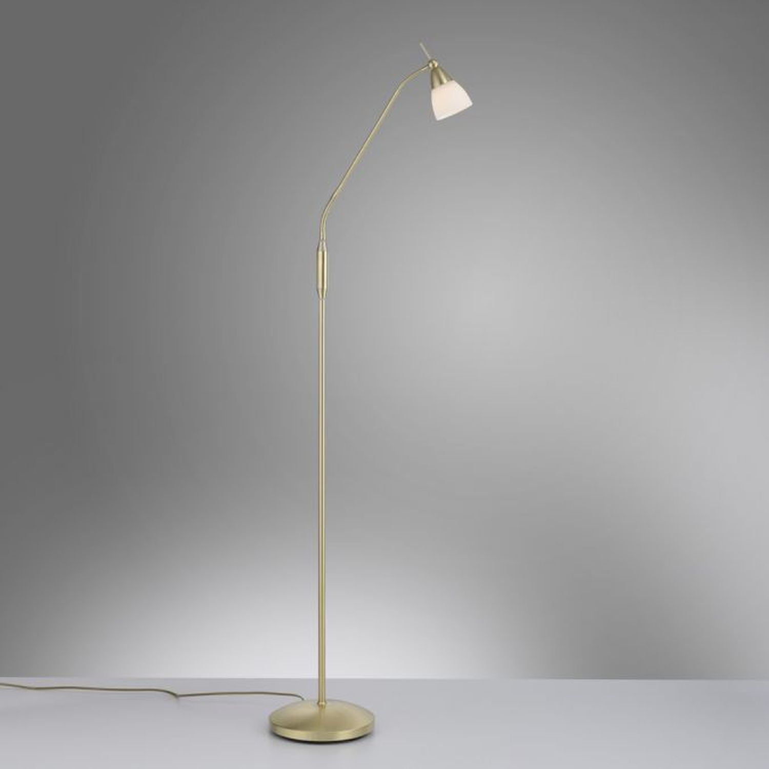 Lampadaire réglable en laiton variateur verre 163 cm Lampe