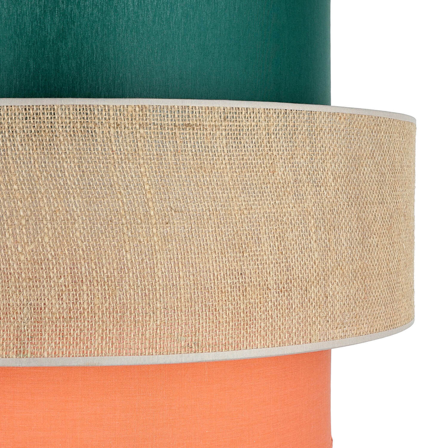 Suspension ronde Ø 50 cm H : max. 160 cm Tissu Jute Coloré E27 Lampe, Dekoration für Zuhause, Leinen