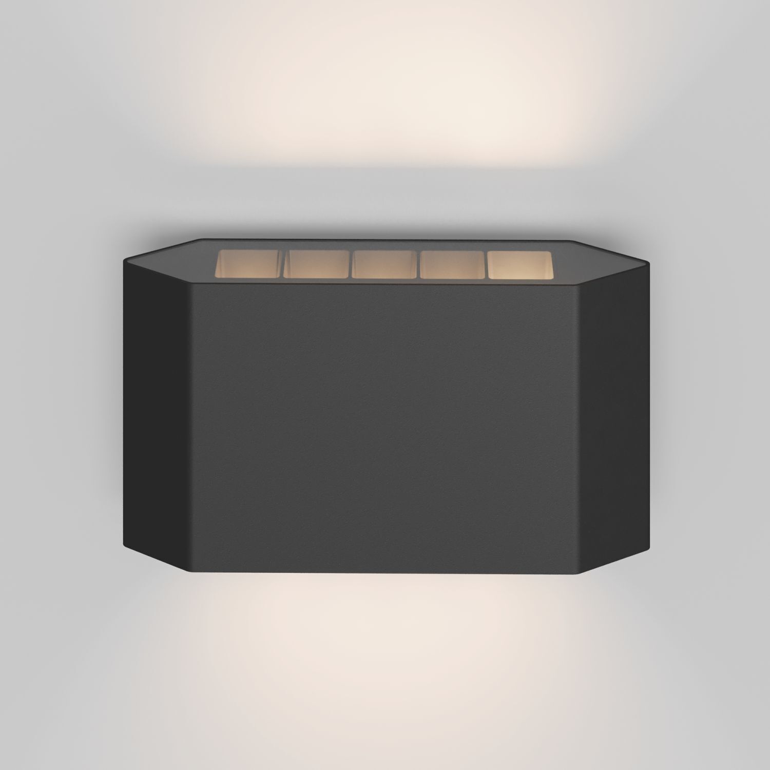 LED Wandleuchte außen Aluminium Up Down B: 20,5 cm IP54 Elektrisches Gerät, Schalter