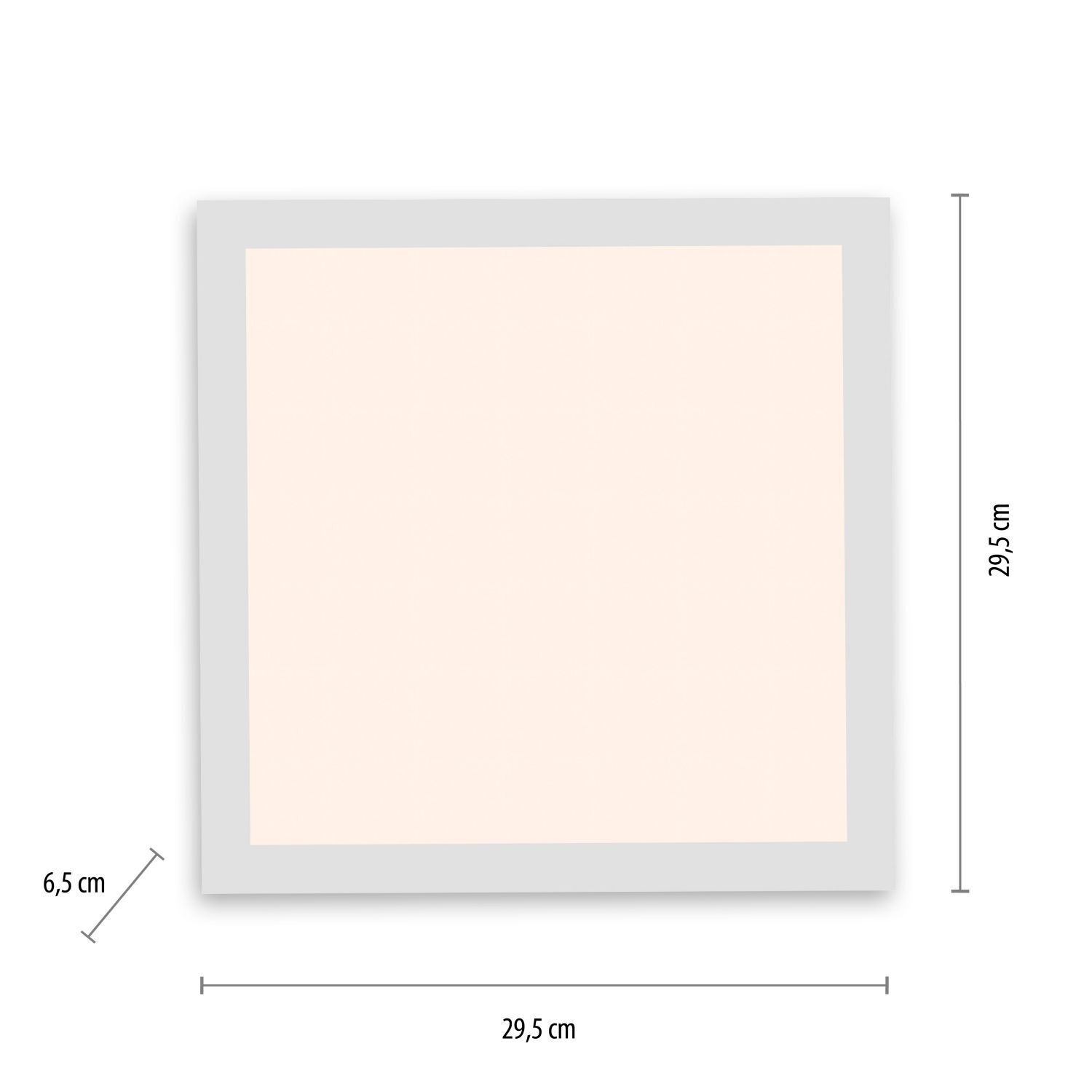 LED Deckenleuchte mit Bewegungsmelder B:29,5 cm 4000 K Seite, Text, Weiße Tafel