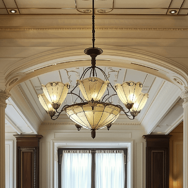 Jugendstil Lampen Kronleuchter, Pendelleuchte, Kunstglas, Decke, Raumbeleuchtung