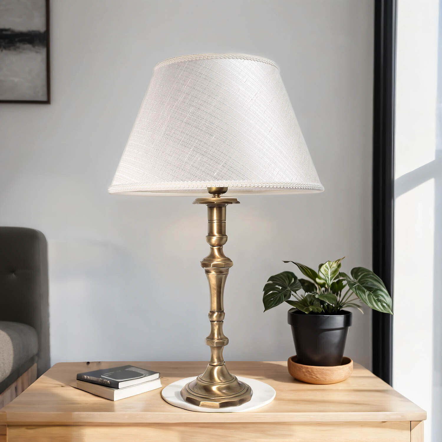 Lampe de table Abat Blanc