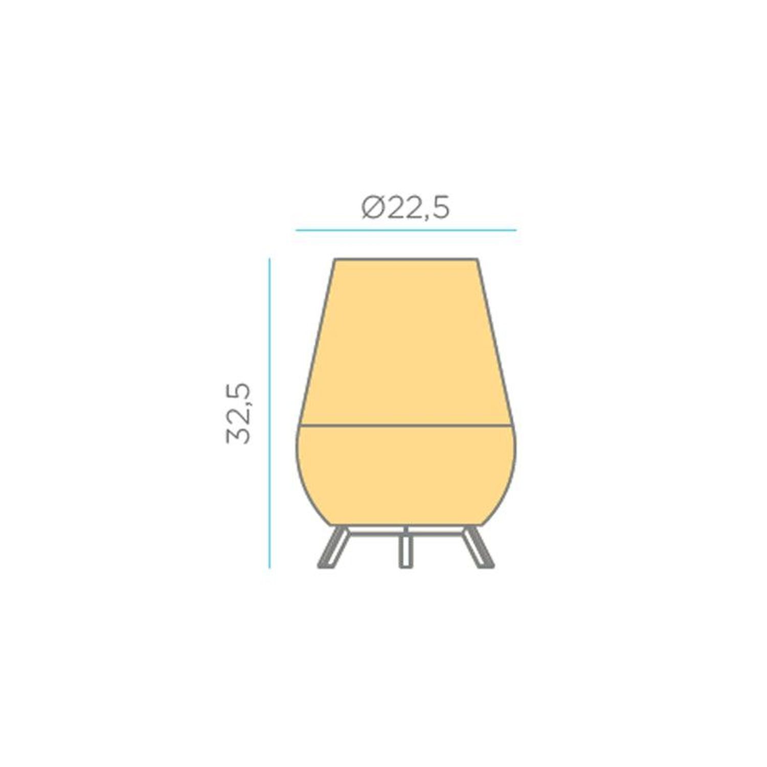 Lampe de table LED sans fil Rattan Akku IP54 H : 32,5 cm dimmable