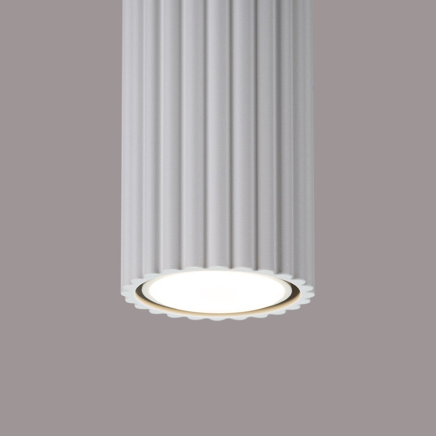 Deckenspot Weiß Ø 6,5 cm 60 cm hoch GU10 Aufputz Aluminium