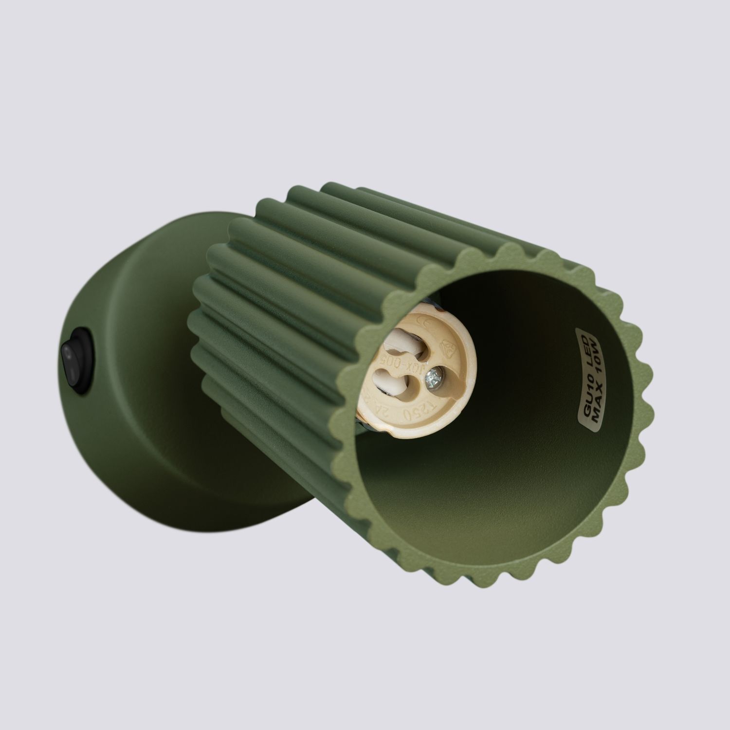 Wandspot Modern GU10 B: 8 cm klein schwenkbar Grün Aluminium Wandspot Modern GU10 B: 8 cm klein schwenkbar Grün Aluminium