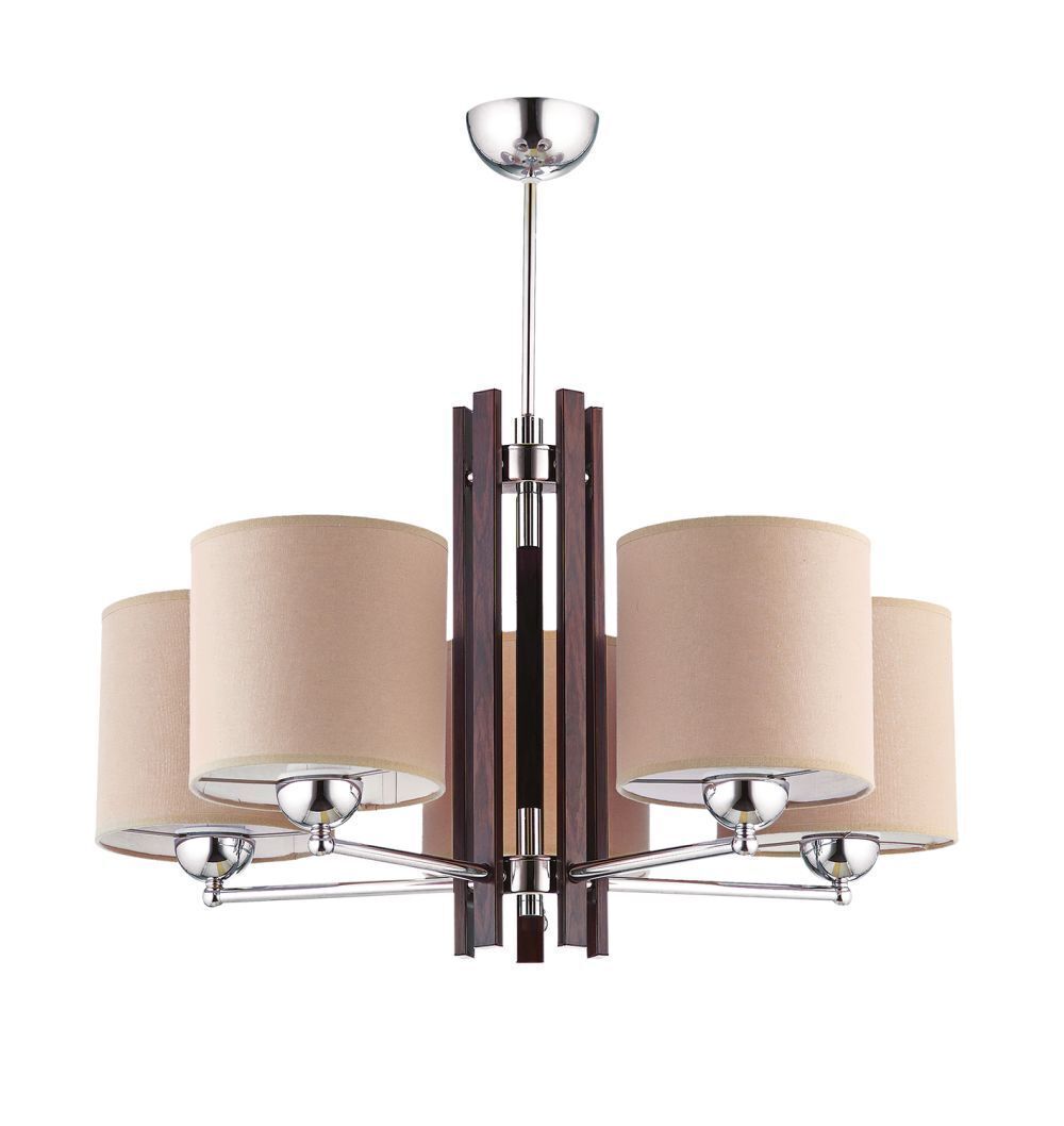 Deckenlampe Esszimmer KASULA Wenge Stoff Leuchte Leuchter, Lampe, Leuchte