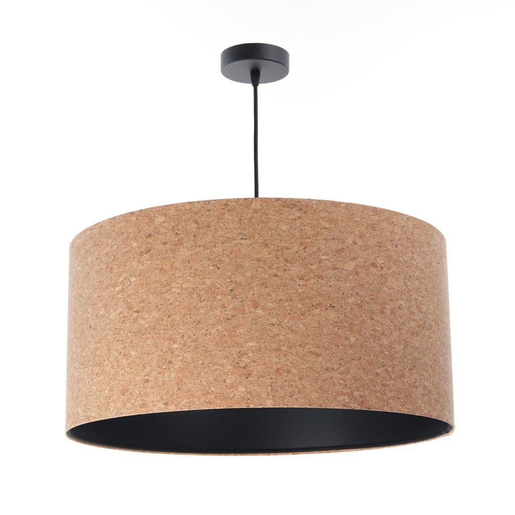 Pendelleuchte rund Natur Schwarz Ø 40 cm E27 Kork