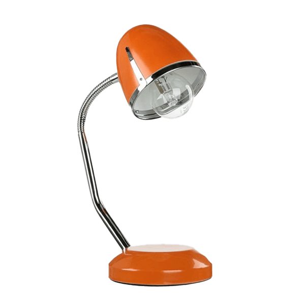Schreibtischlampen Retro tischleuchte, tischlampe, orange, metall, lampenkopf