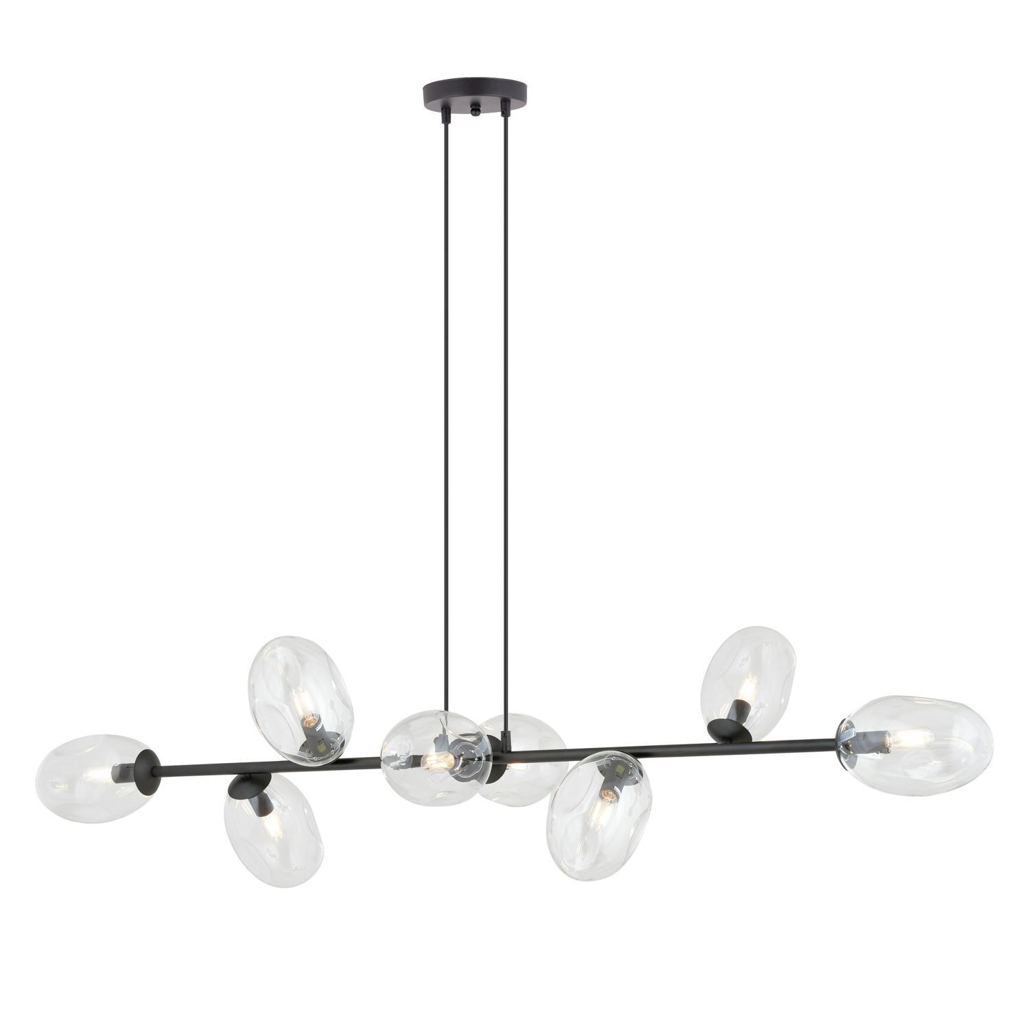 Lampe à suspendre réglable verre métal 140 cm de large grande
