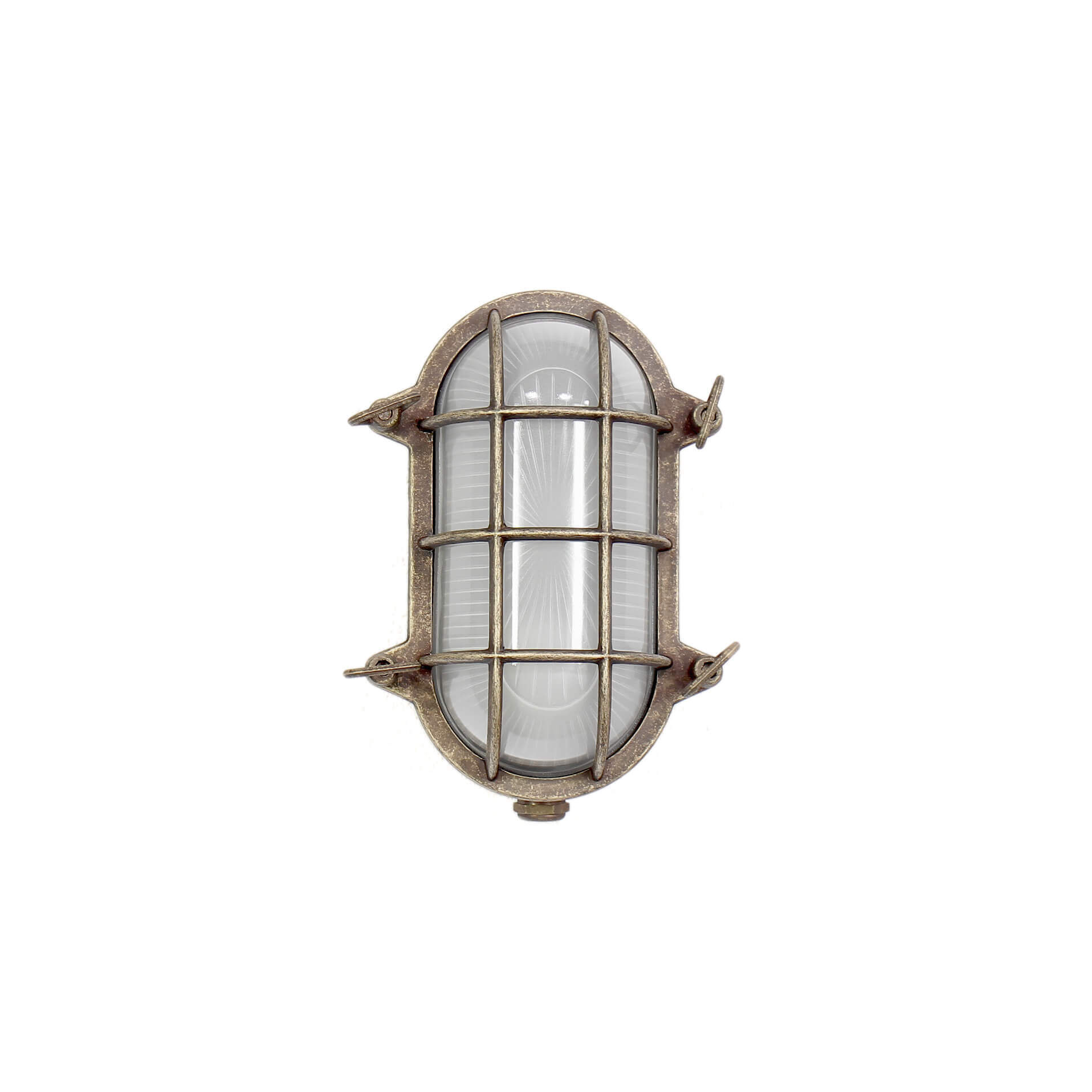 Lampe maritime pour locaux humides Extérieur laiton & verre