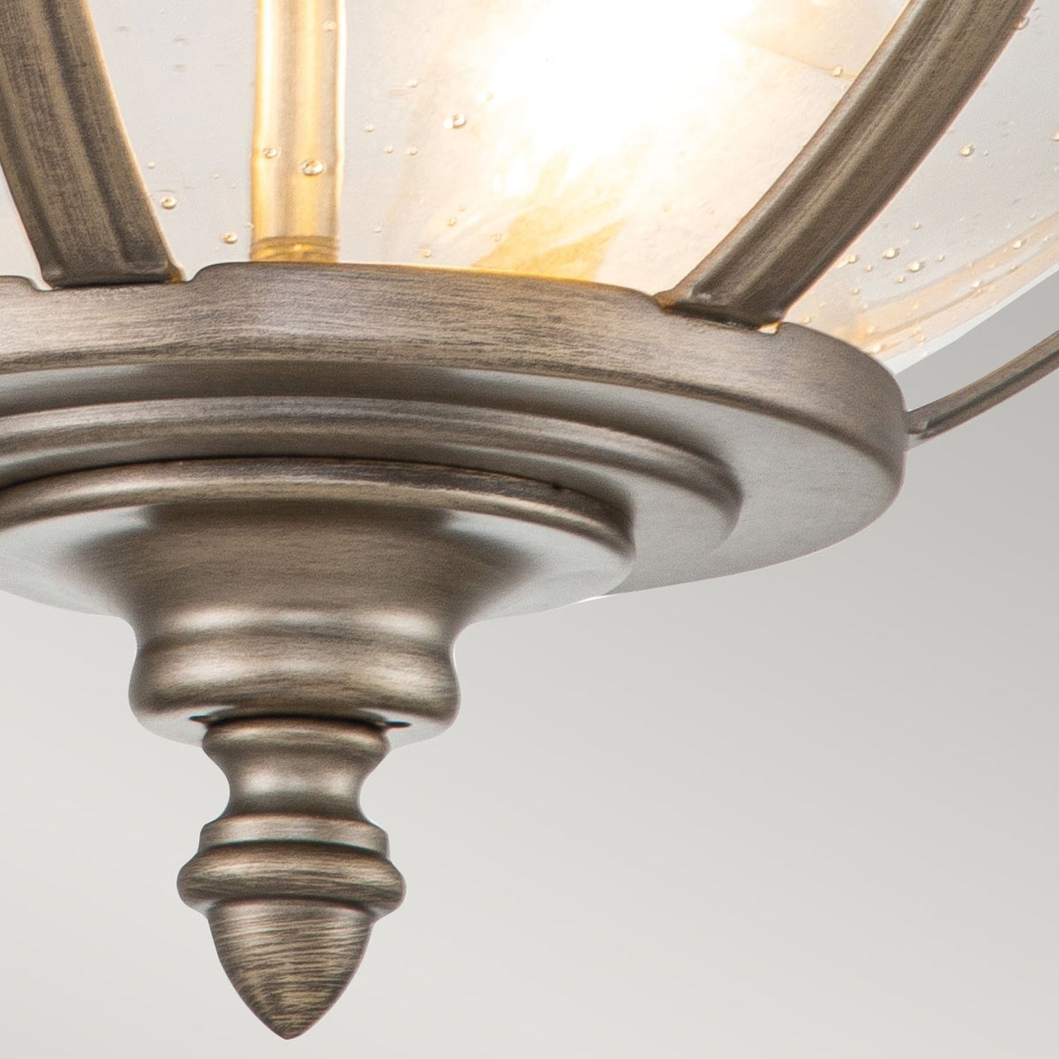 Außenlampe Decke rund B: 30,5 cm 3x E14 IP44 Vintage Lampe, Leuchte, Deckenventilator, Gerät, Elektrisches Gerät
