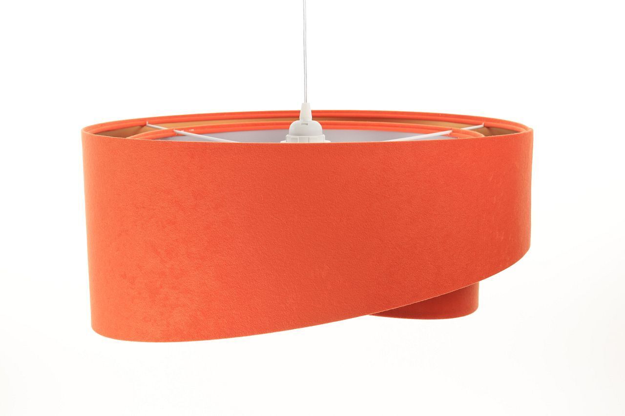 Pendelleuchte Orange Gold Silber E27 rund Ø 50 cm Lampe, Zubehör, Tasche, Handtasche, Lampenschirm