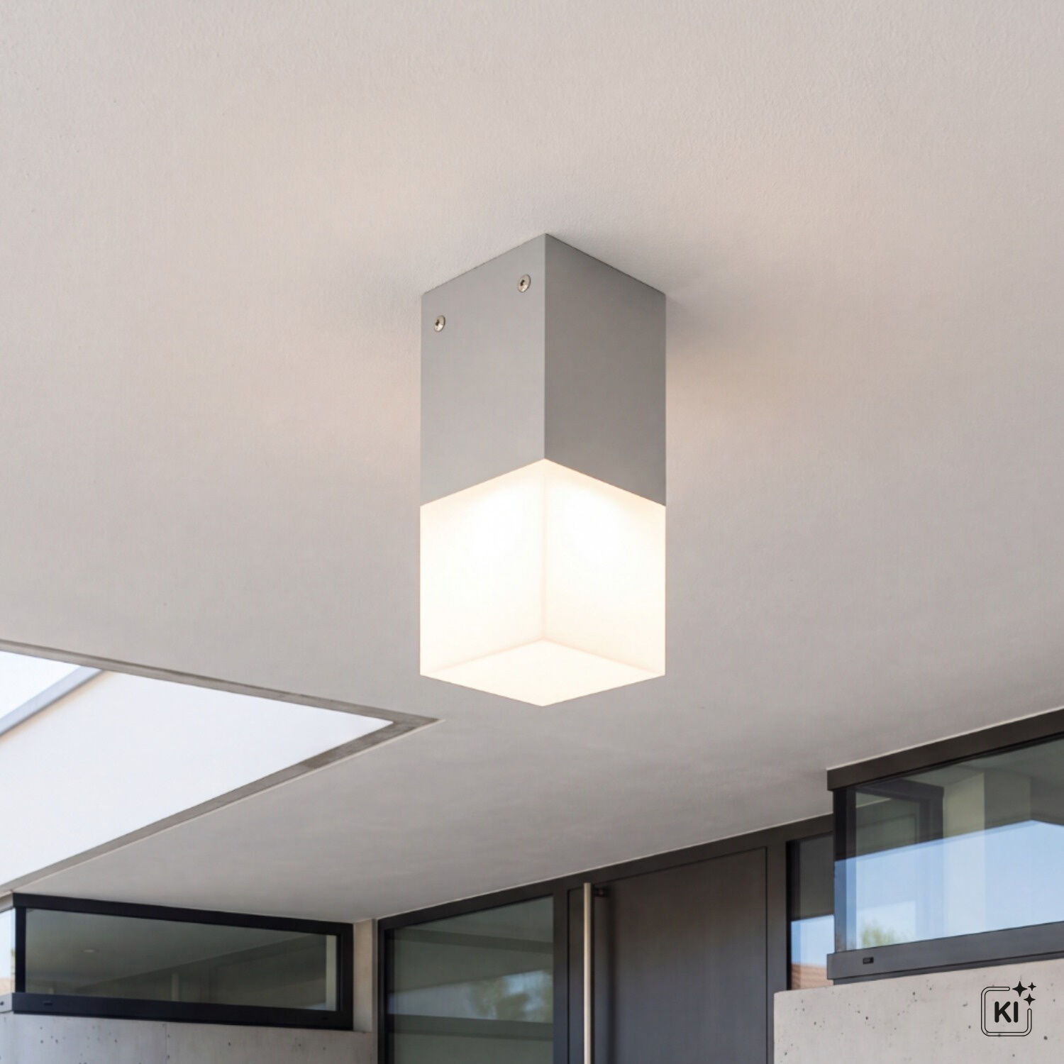 Wandleuchte, Außenleuchte, Wandleuchte Grau, LED-Lampe, Kubische Lampe