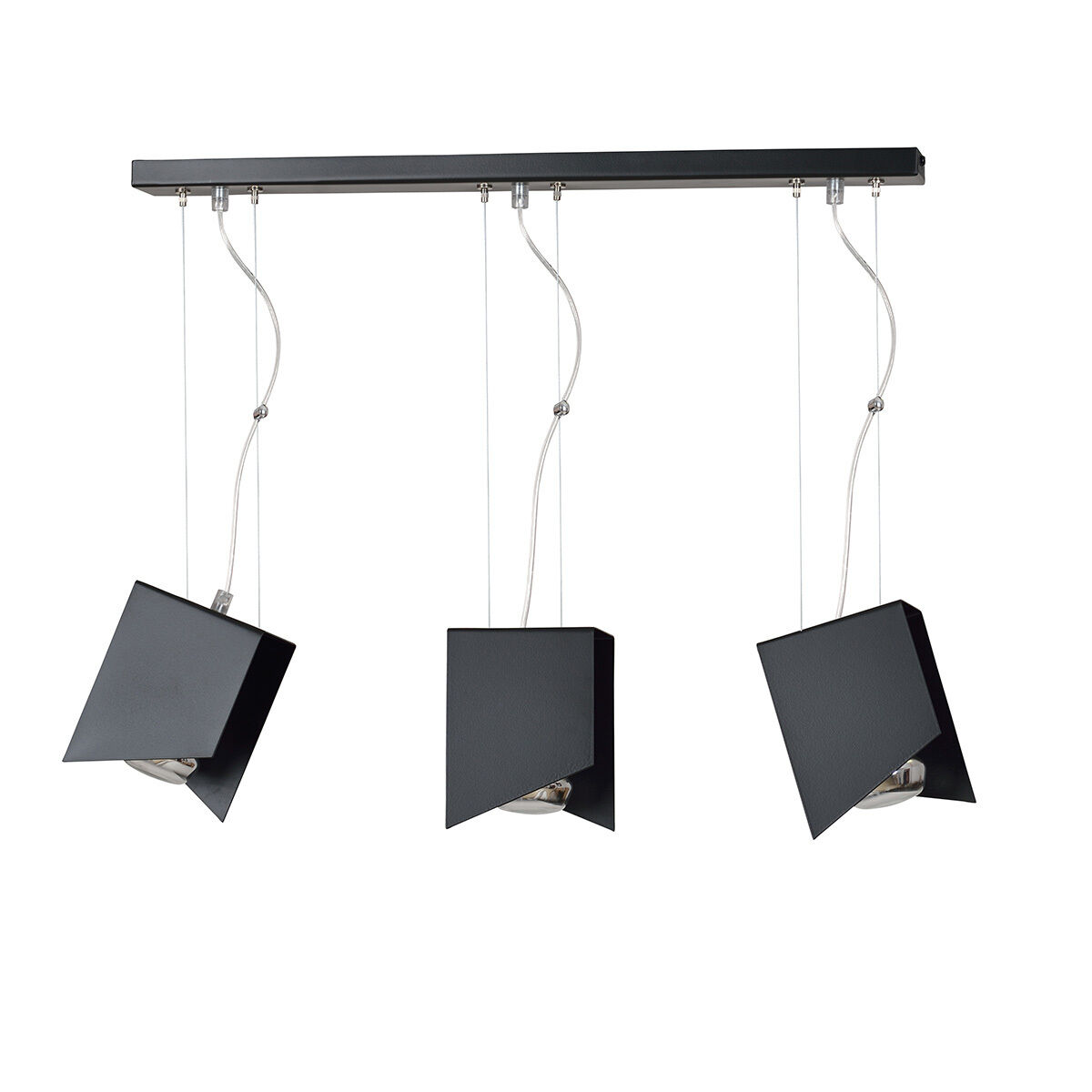 Hängeleuchte schwarz Design verstellbar 3-flammig Hängeleuchte schwarz Design verstellbar 3-flammig