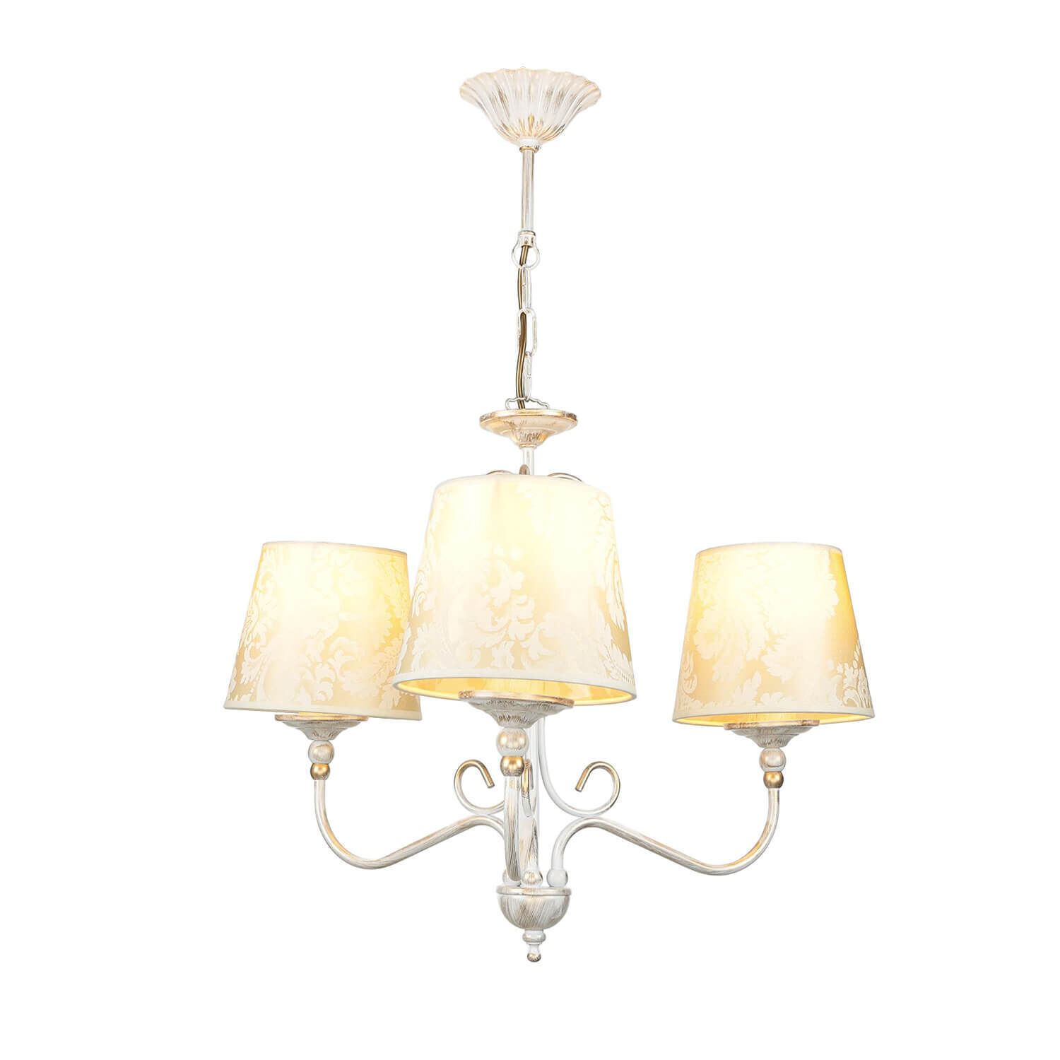 Lustre GANARA en or shabby motif baroque Lampe, Kronleuchter, Leuchte