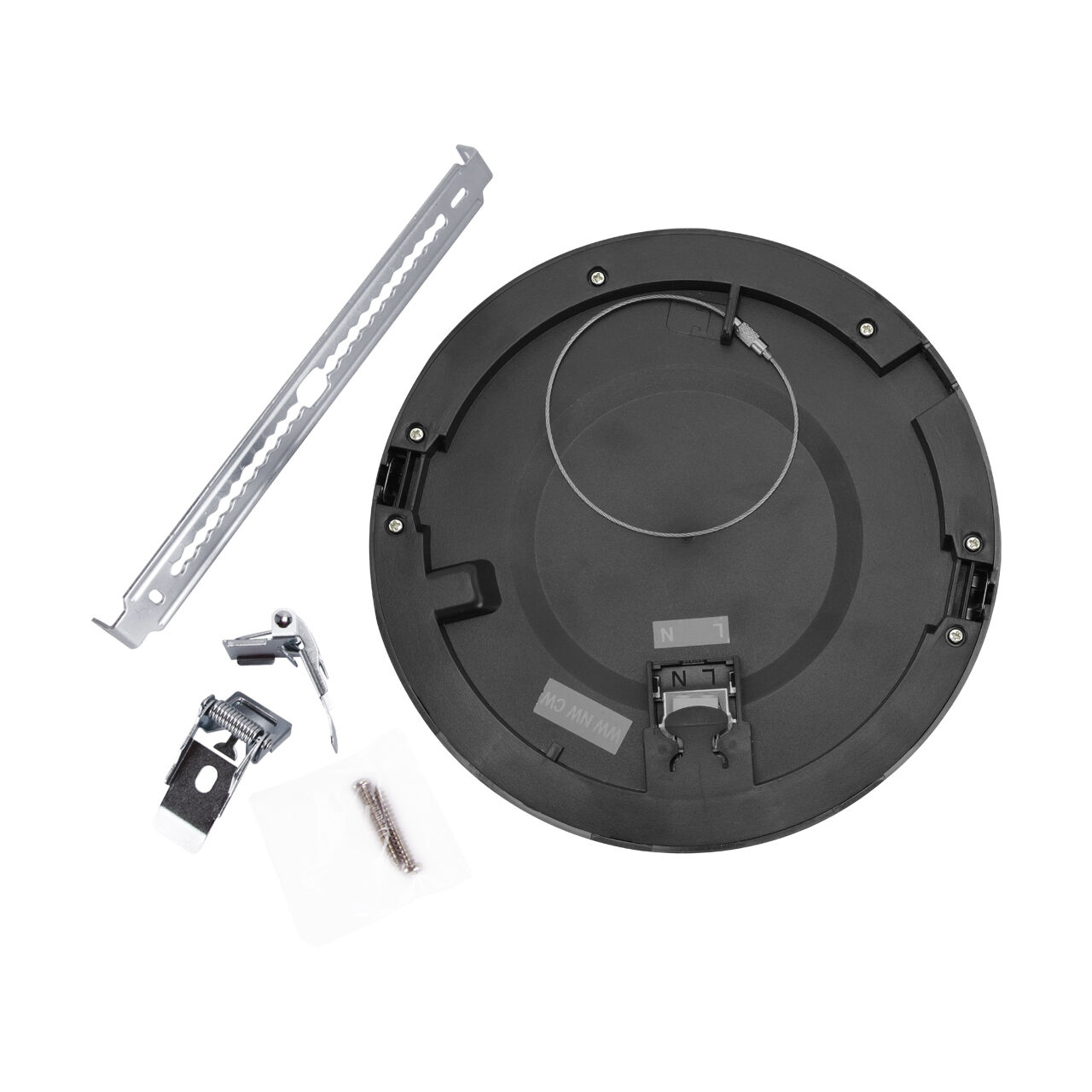 LED Deckenleuchte Schwarz Weiß Ø 22 cm Farbwechsel Elektronik, Sprecher