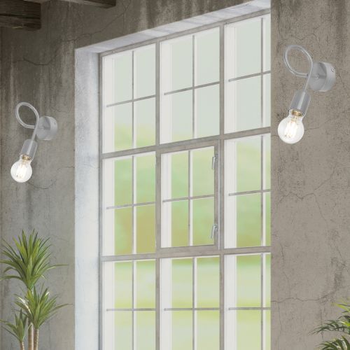 Moderne Wandlampe Grau Metall MADALYNN Lampe