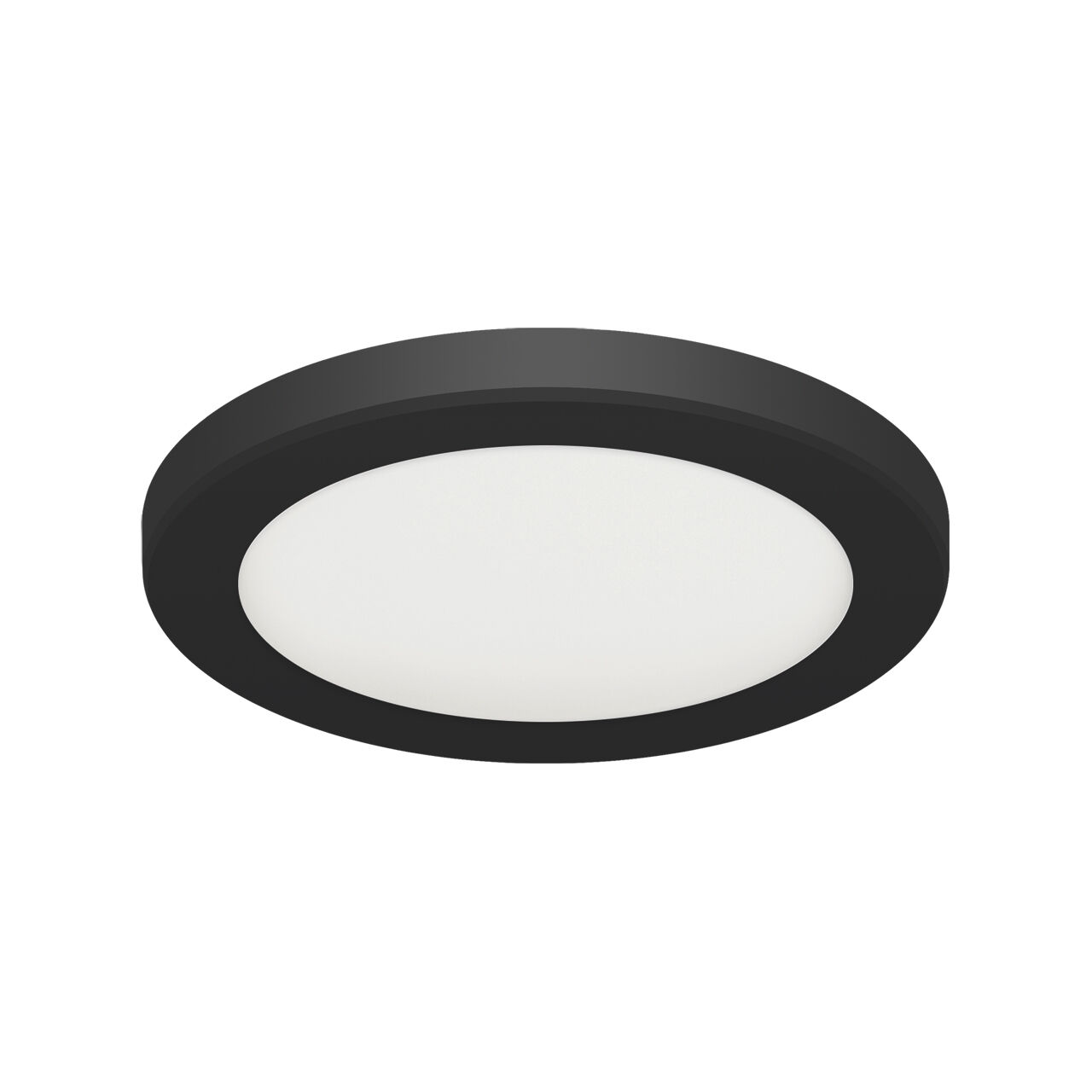 LED Deckenlampe rund D: 16,7 cm Aufputz Unterputz Schwarz Deckenleuchte, Leuchte