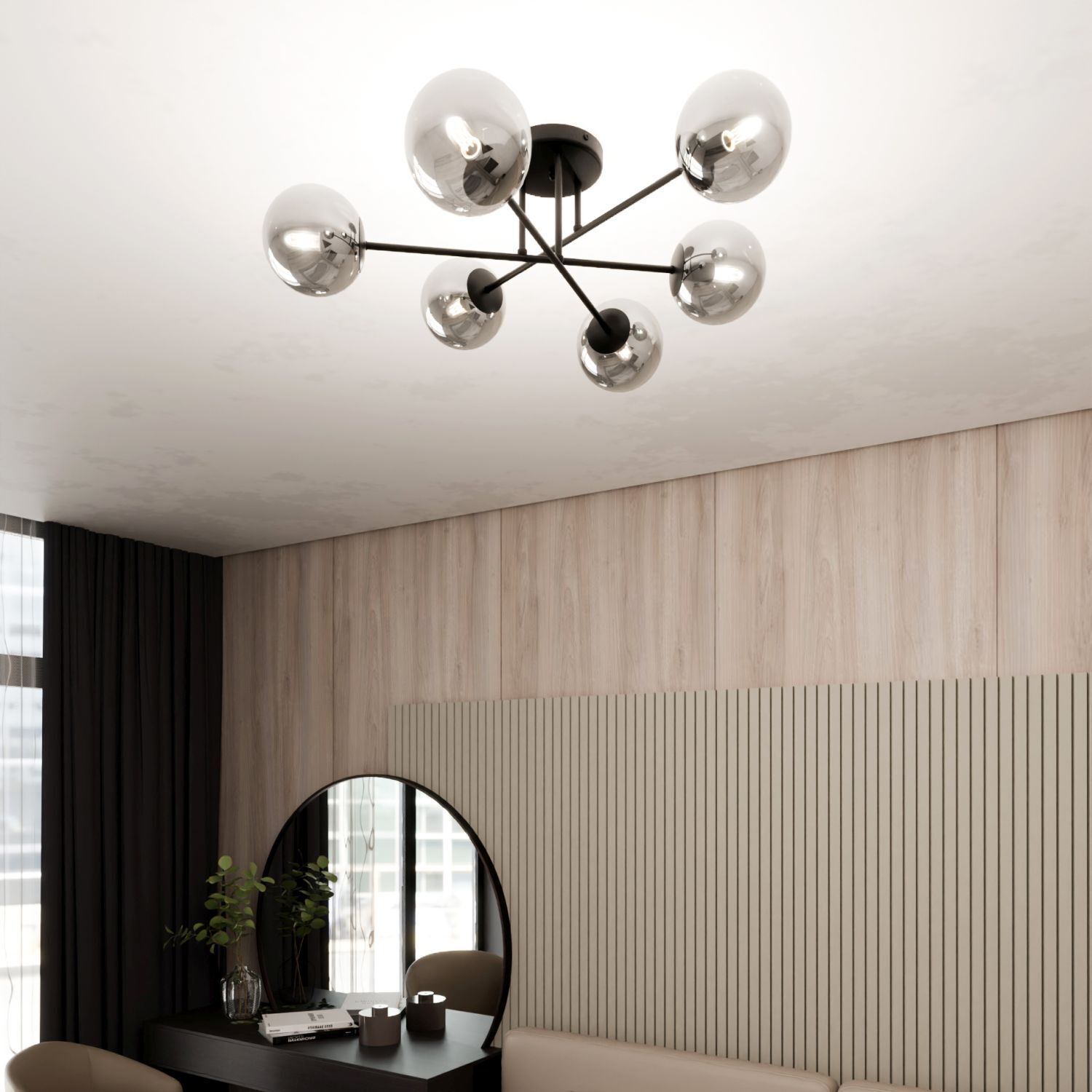 Drinnen, Innenarchitektur, Kronleuchter, Lampe, Holzpaneele