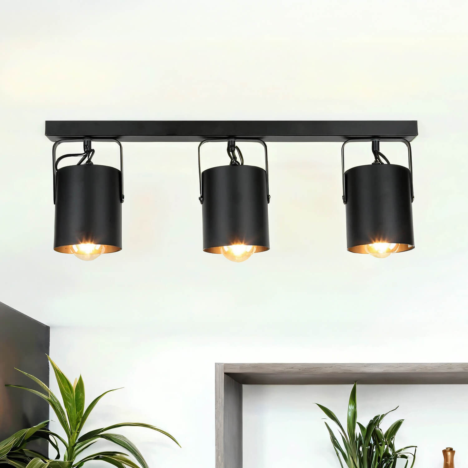 Deckenstrahler Schwarz 3 flmg E27 Deckenstrahler Schwarz 3 flmg E27