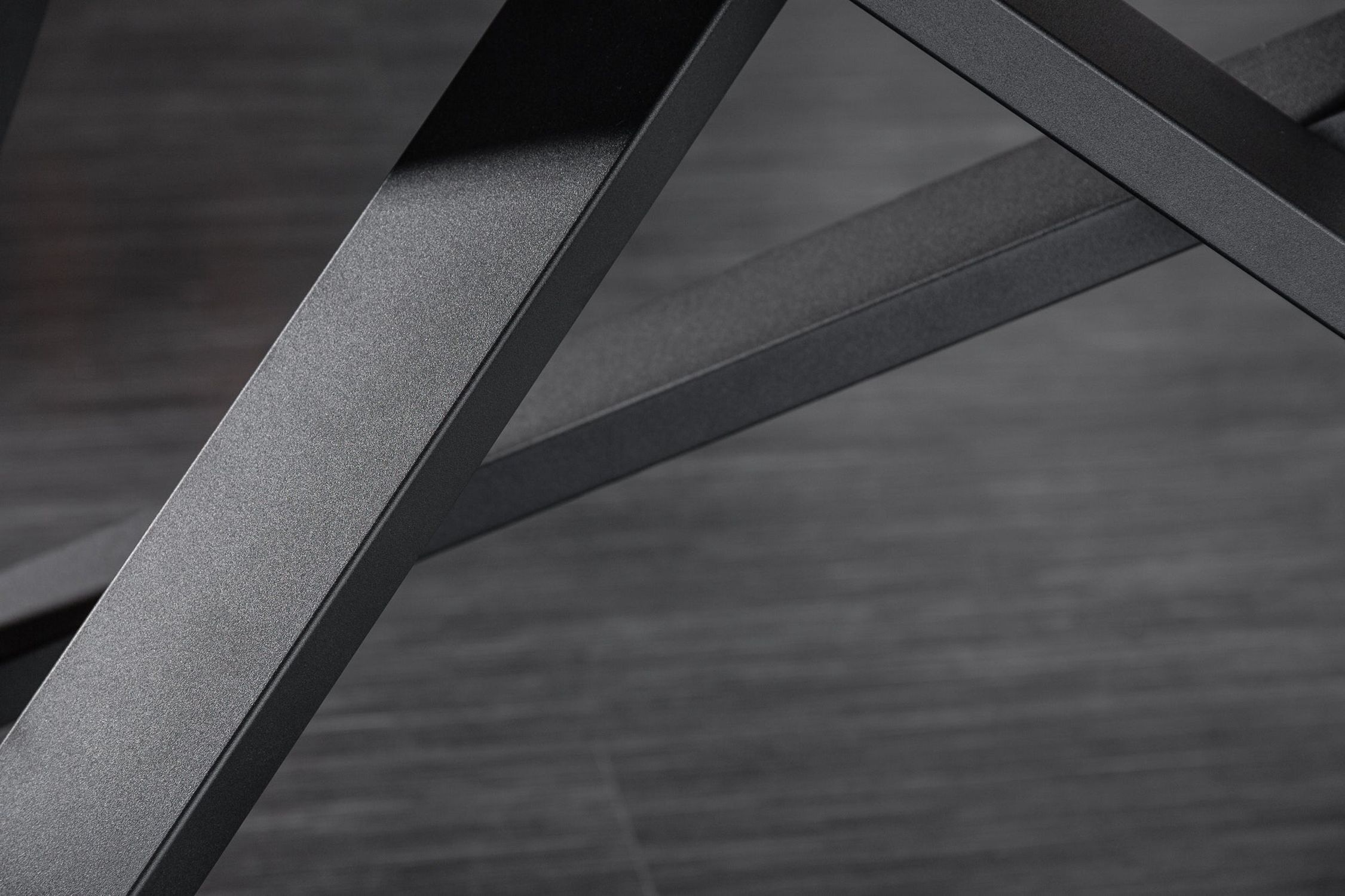 Table de salle à manger extensible en céramique grise noire 180 cm