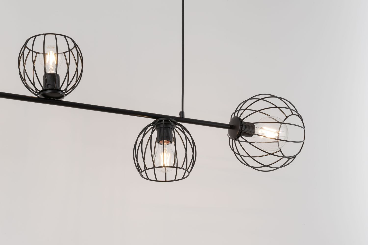 Lampe à suspendre métal E27 noir salle à manger salon