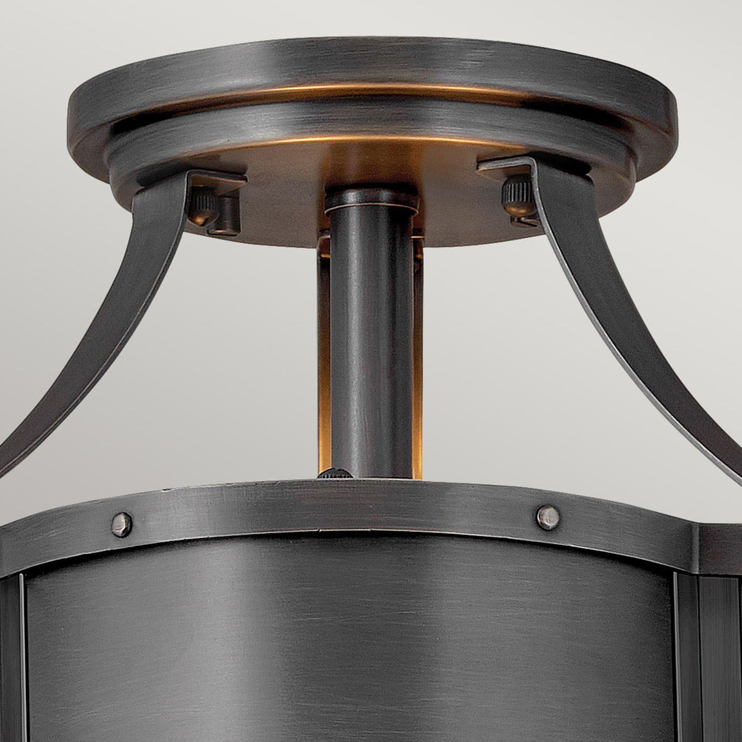 Deckenlampe Metall E27 in Schwarz-Messing XENIA Lampe