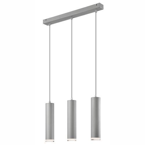 Pendelleuchte in Silber Aluminium 3-flmg Esstisch