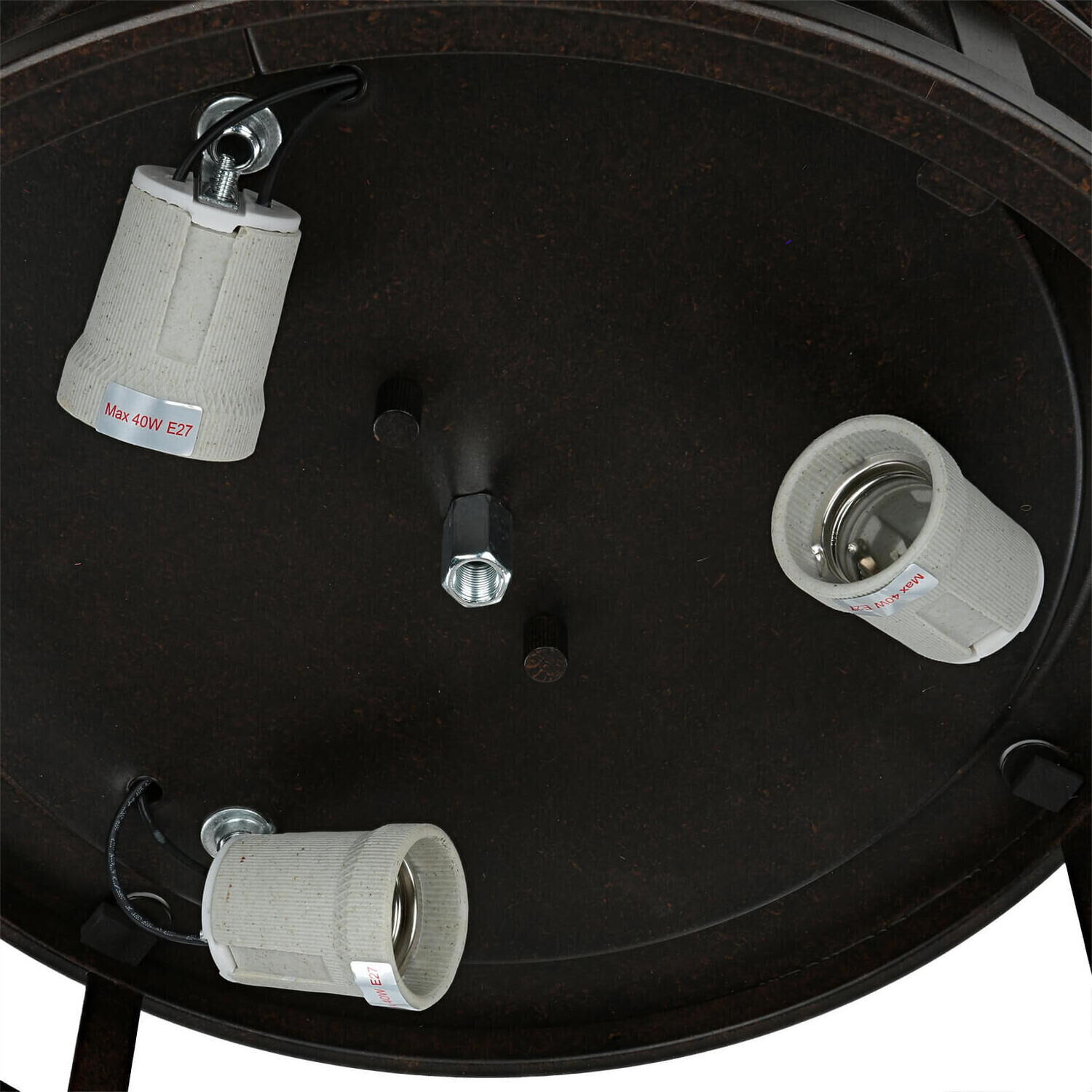 Deckenleuchte SHOJI Creme Ø34cm Vintage Lampe Loft Band, Beleuchtung