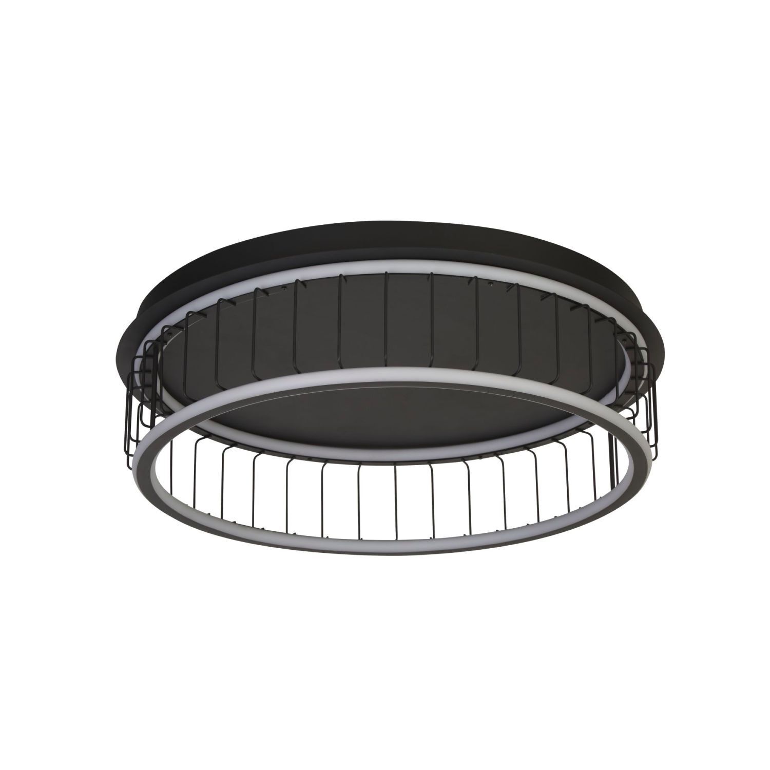 Plafonnier LED rond Ø 60 cm noir blanc 3000 K 861 lm
