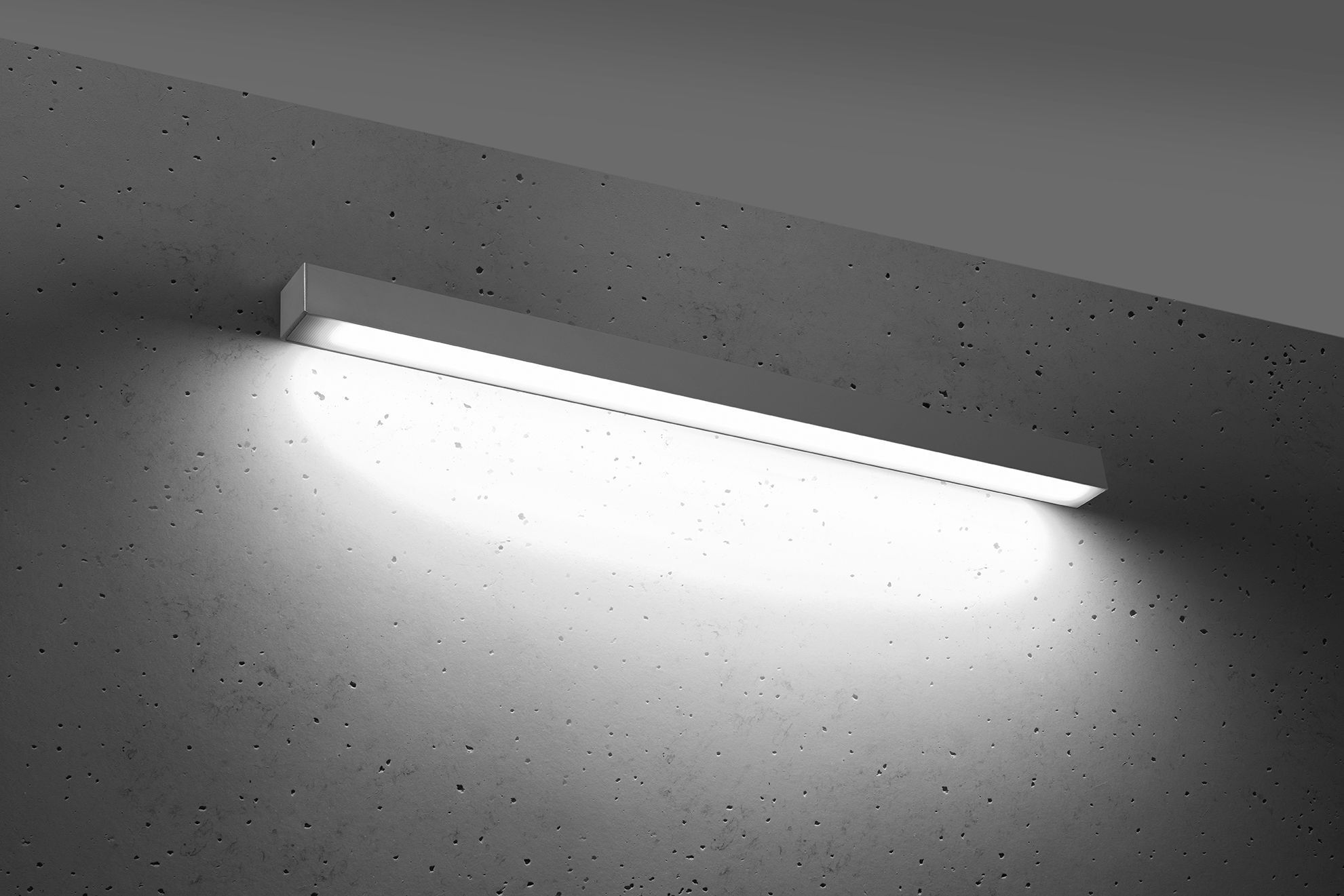 LED Wandlampe Metall 90 cm länglich Grau 4000 K 3120 lm